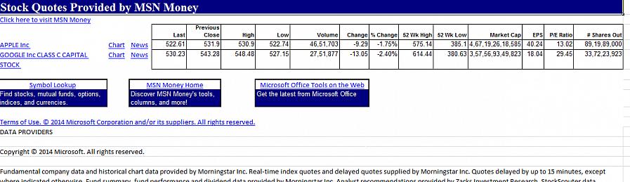 פתח את קובץ ה- Excel בכל פעם שאתה מעוניין לעדכן את מחירי המניות