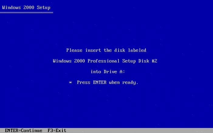 אם ברצונך ליצור דיסק אתחול של Windows 2000