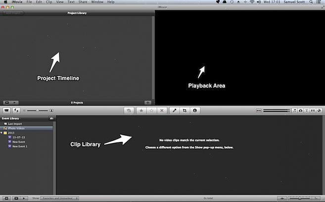 בצד ימין של חלון ה- iMovie תבחין בטופס דמוי טלוויזיה בו תוכל להציג תצוגה מקדימה של הקליפ הערוך