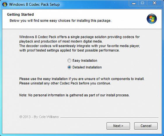 להלן השלבים כיצד להשתמש ב- Windows Update להתקנת מפענח ה- DVD עבור Windows Media Player