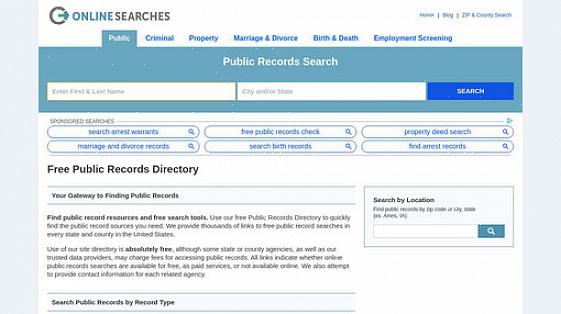 הפרטים שתקבל על ידי חיפוש רשומות ציבוריות באינטרנט יכולים לעזור לך לקבל החלטות חשובות ומושכלות
