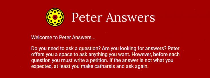 תבינו שתשובות פיטר אינן אתר נפשי אמיתי