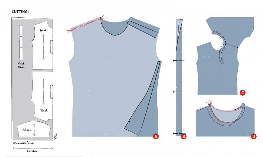 עקוב אחר השלבים הבאים למעקב אחר תבנית חולצת טריקו