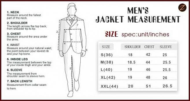 קדימה והכין את הגבר שלך לגודל החליפה שלו על ידי מדידת החליפה שלו