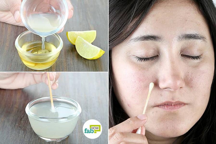 השתמש במים חמים כדי לשטוף את הפנים לפני מריחת תמיסת מיץ הלימון שאתה אוהב