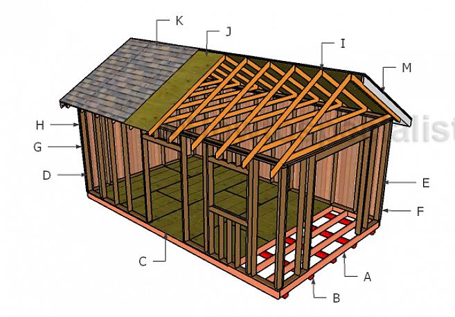הנח מעט עץ כדי להרכיב את הקורות בזווית כדי להגיע לצורת גג הגמלון