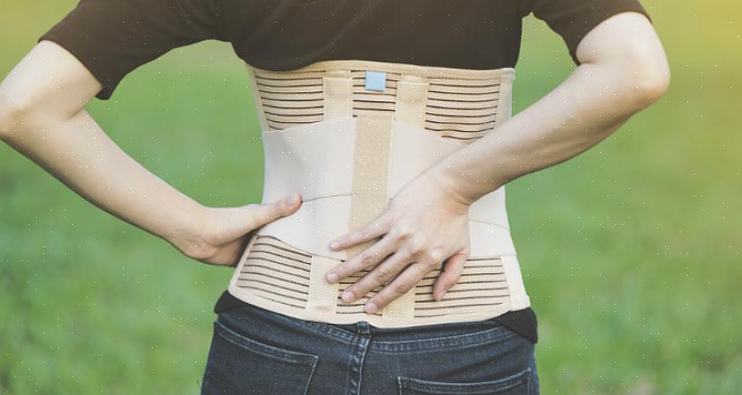 חגורת תמיכה מותנית מרגיעה שרירי גב כואבים ומתקנת יישור לא תקין של העצמות והמפרקים באזור המותניים