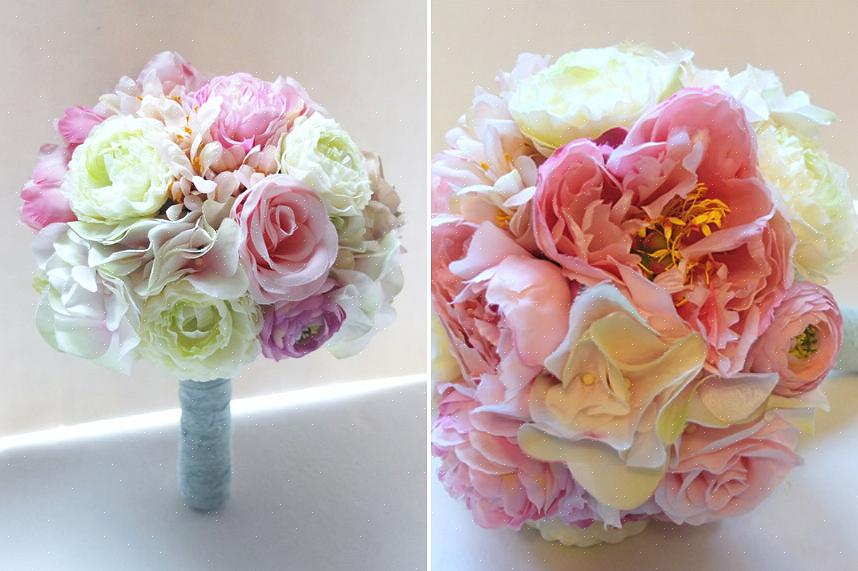 כחלופה, תוכלו ליצור פרחי חתונה באמצעות פרחי משי