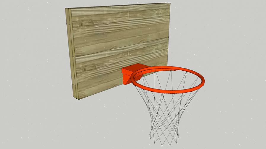 השלב הבא כיצד לבנות לוח גב כדורסל הוא לתלות את הלוח האחורי