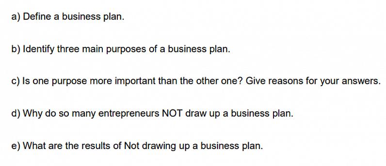 תוכנית עסקית היא מפת הדרכים המציגה את תרשים העסק