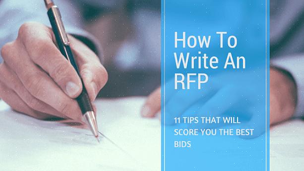 לאחר שכתבת בהצלחה את ה- RFP או בקשתך להצעה