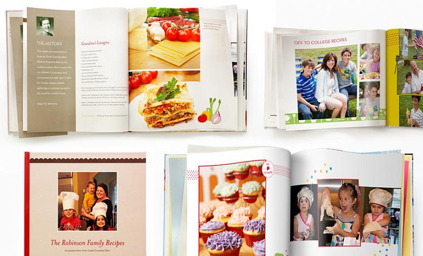 צור ספר מתכונים משלך באמצעות תמונות משפחתיות ומתכונים אהובים