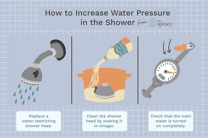 אם אתה עדיין נתקל בלחץ מים נמוך של ראש המקלחת לאחר ניקוי ראש המקלחת והסרת מגביל הזרימה שלו